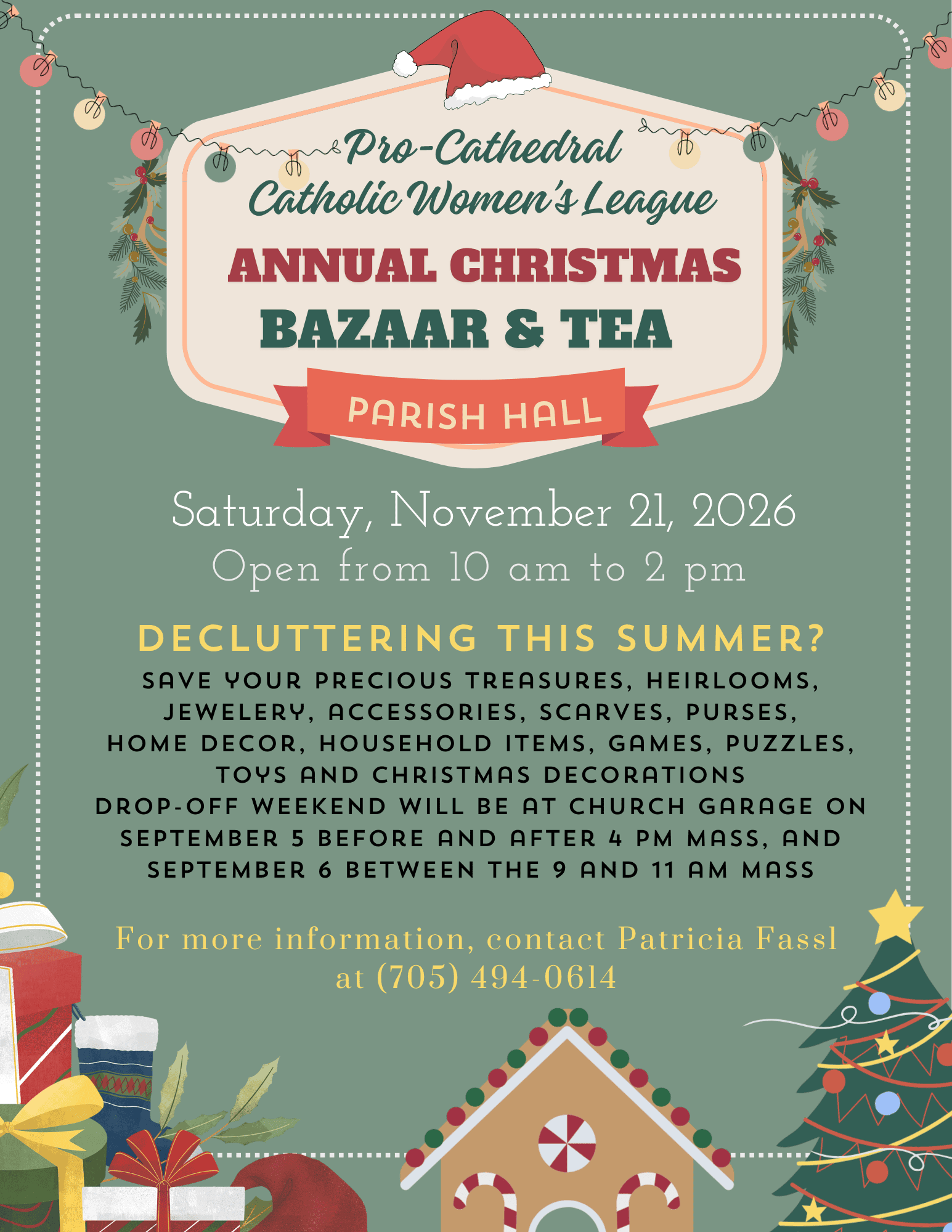 Next weekend (September 5 & 6) is the drop-off weekend for your special items for the Bazaar Post Image